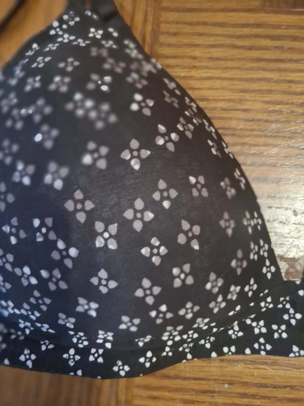 Black Floral Wire Free Bra